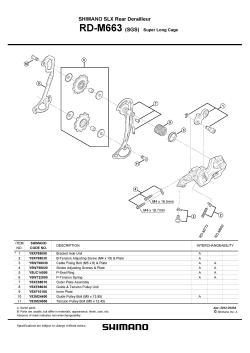 ROLE SCHIMBATOR SHIMANO RD M663 SGS SLX